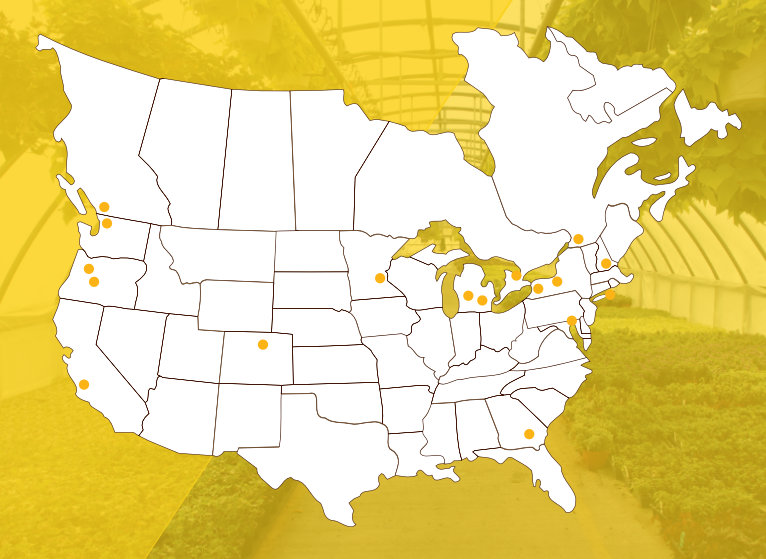 map of united states showing rooting station locations