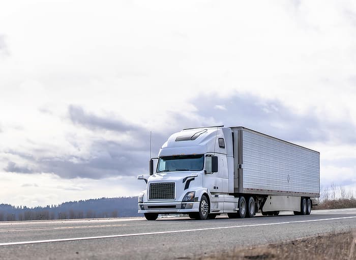 Truck in transit